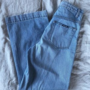 Rollas high rise flare jeans